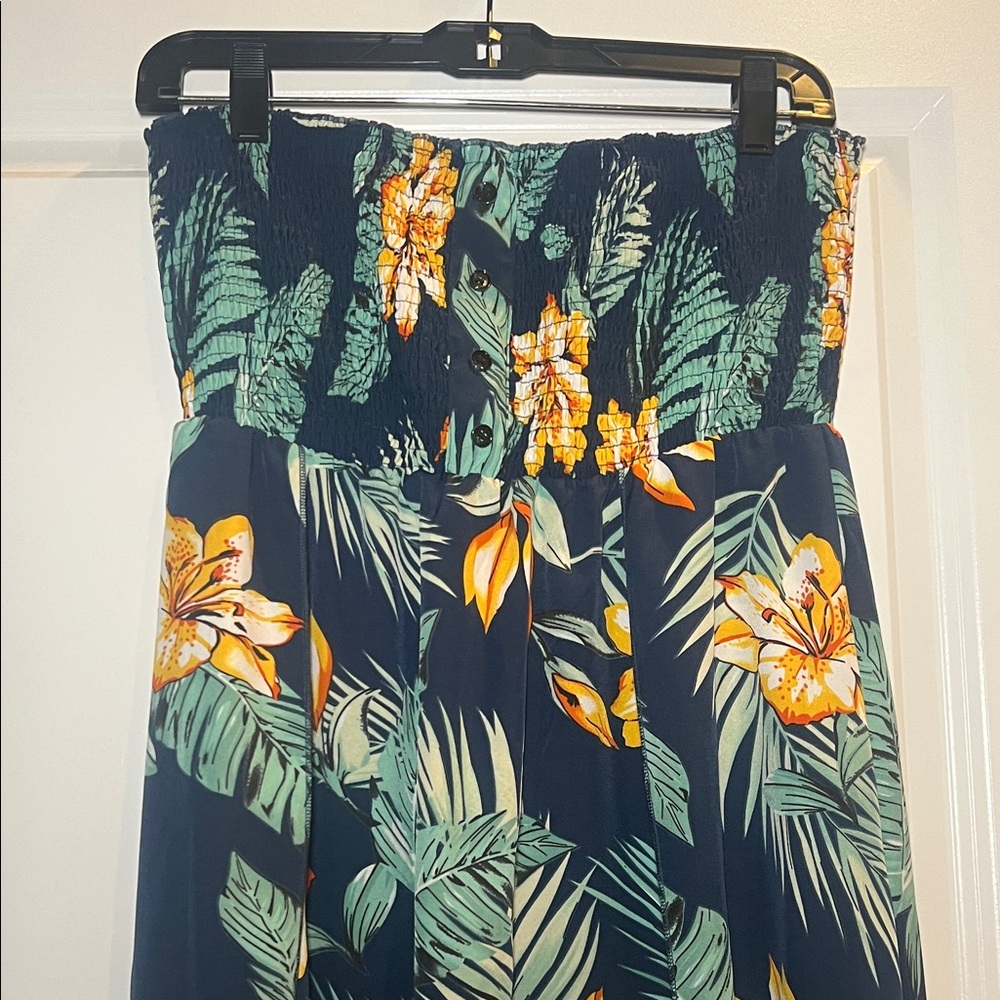 SHEIN Navy Floral Maxi Dress